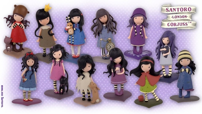 New for 2020, a dozen miniature Gorjuss Girl dolls that come with mini booklets filled with recipes, crafts, and games. Produced by Planeta Deagostini, and licensed by Santoro, each of the dolls has its own unique scent.