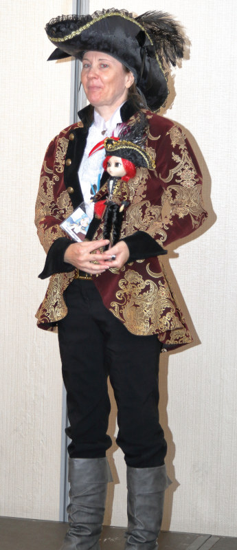 Arlene Benham, aka Alliecat, gets her pirate on for the 2018 Dress Like Your Doll contest. The theme was The Spell of the Sea.