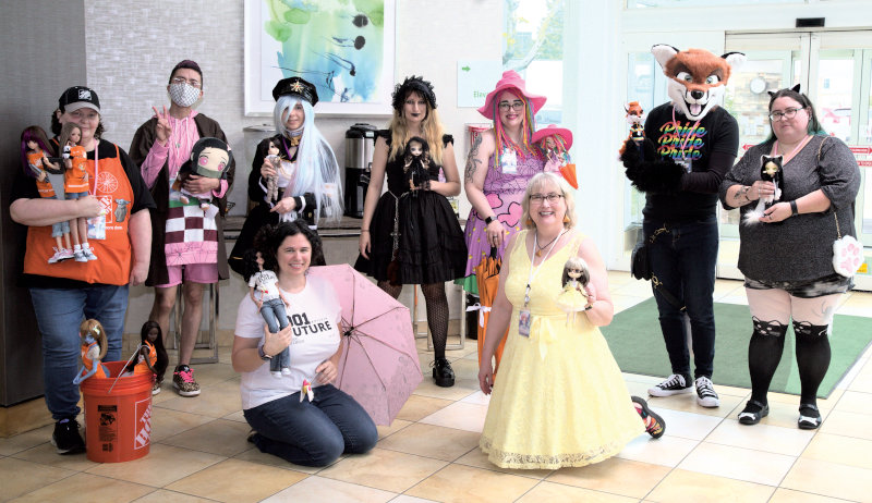 The 2022 Dress Like Your Doll contest human participants and their dolls. This year’s show theme was Magical Candy Thunderstorm.