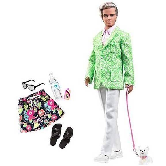 Part of the Palm Beach line, Sugar Daddy Ken raised eyebrows, until Mattel revealed that his dog’s name was Sugar.