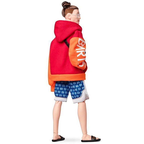 Ken literally wears his love for Barbie on his sleeves. His 2019 jacket celebrates the 1959 birth of Barbie Millicent Roberts, BMR.