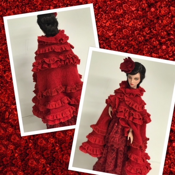 Annora Monet American Beauty cape