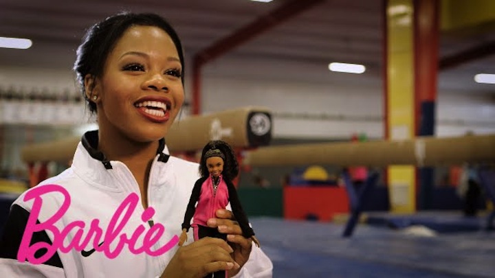 Gabby Douglas and her Shero likeness. Photo courtesy of Mattel