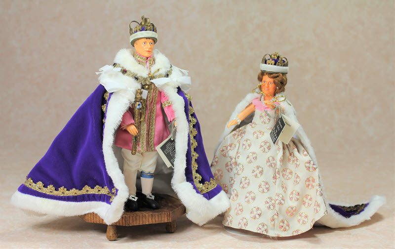 King George VI and his consort Queen Elizabeth.