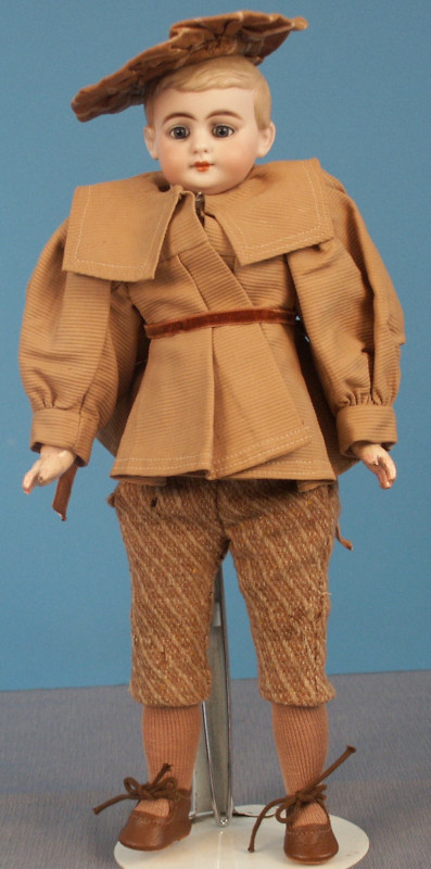 So-called 16-inch American Schoolboy tinted-bisque shoulder head, made in Germany. Courtesy of Foulke Archives