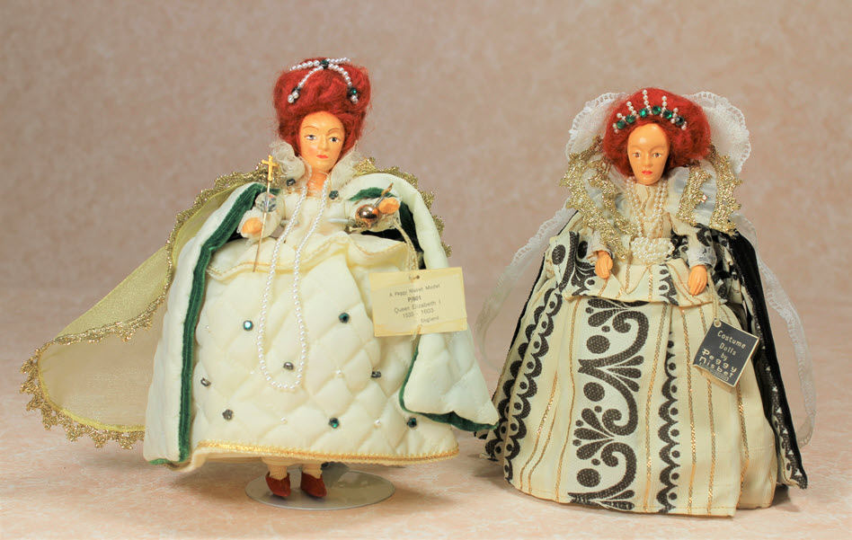 Two versions of Queen Elizabeth I (1533-1603).