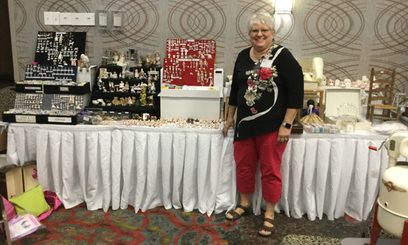 Pat Boldt, recognized for her work in miniatures, was among the artists at the first annual Wichita Doll Show.