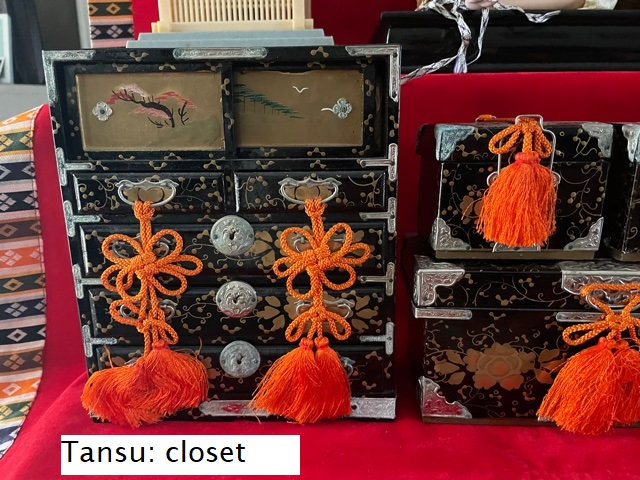 Scale models of household goods for a Hina Ningyo display.