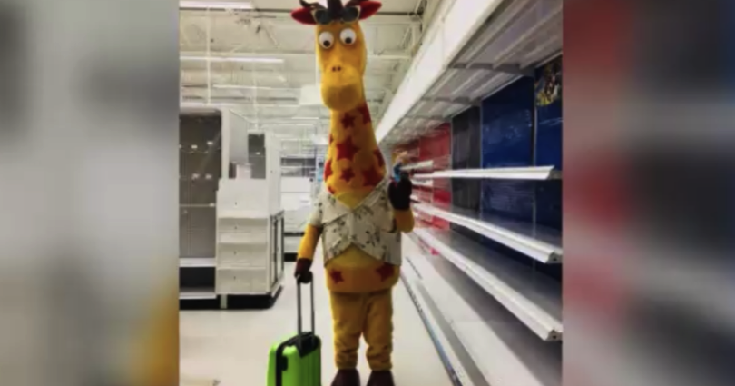 Geoffrey the Giraffe leaves Toys R Us